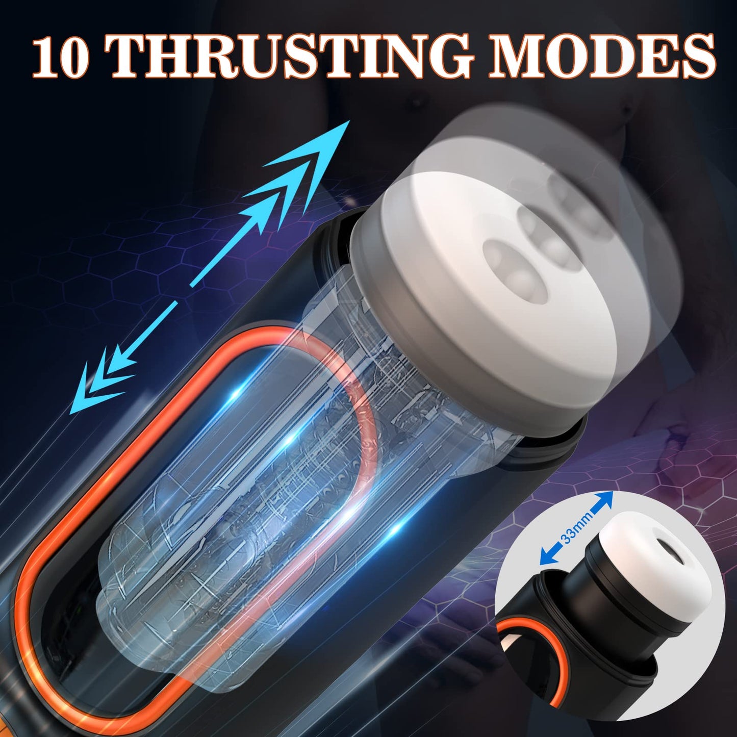 Storm-Sucking Blowjob Masturbation Stroker with Powerful Vibrating & Thrusting Mode