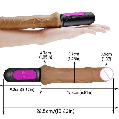 Heating Realistic Dildo-10 speed bend Soft huge dildo