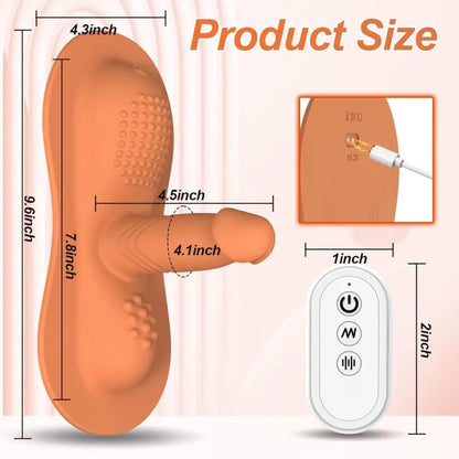 Superbuyg™10 Vibration Modes Sit and Ride Vibrator Clit Anal G-spot Double Stimulator