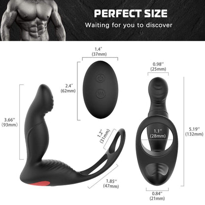 3-in-1 Remote Control Prostate Milker with a Penis Massager