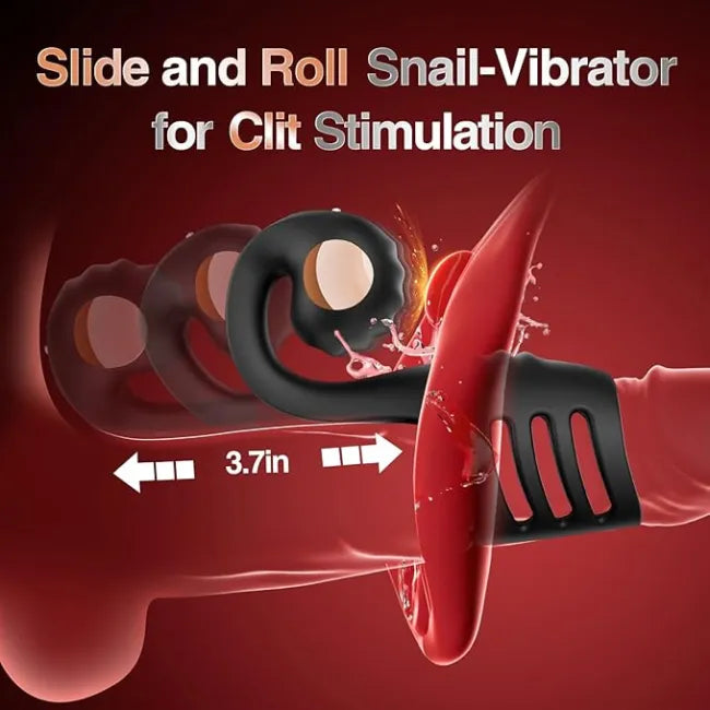 10-Mode Vibrating Penis Ring for Couples – Remote Cock Sleeve with Clit & G-Spot Stimulator