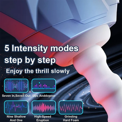 2024 Spaceship Thrusting Sucking Heating Male Stroker Dual Opening