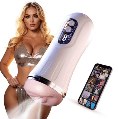 Cyberpunk 9 Vibration Heating App Control Masturbator Cup