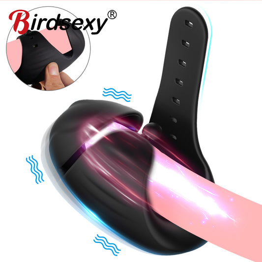 Glans Vibrator For Men Penis Massager Exerciser 10 Speed Male Masturbator Ejaculation Delay Penis Trainer Adult Sex Toys for Men