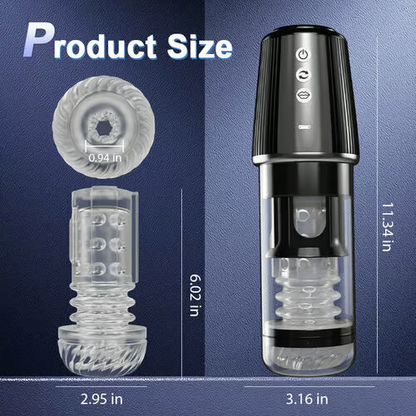 5 Rotating 5 Sucking 7 Vibrating Masturbator & Training 2 IN 1 Adult Toys