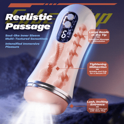Cyberpunk 9 Vibration Heating App Control Masturbator Cup