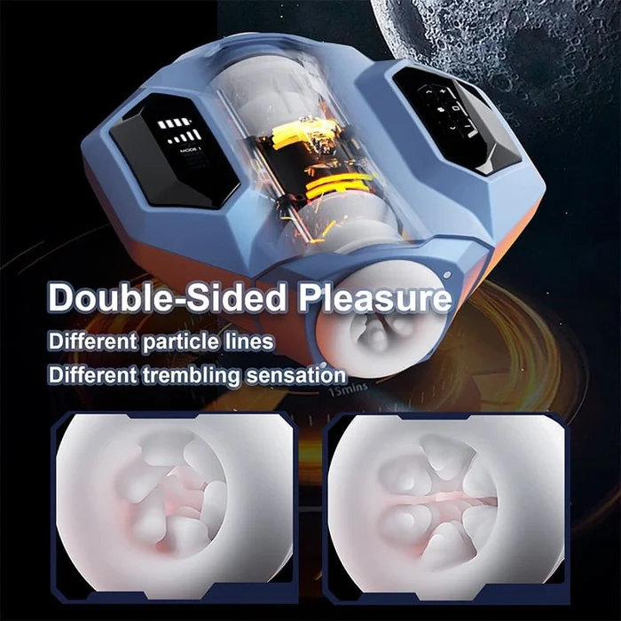 2024 Spaceship Thrusting Sucking Heating Male Stroker Dual Opening