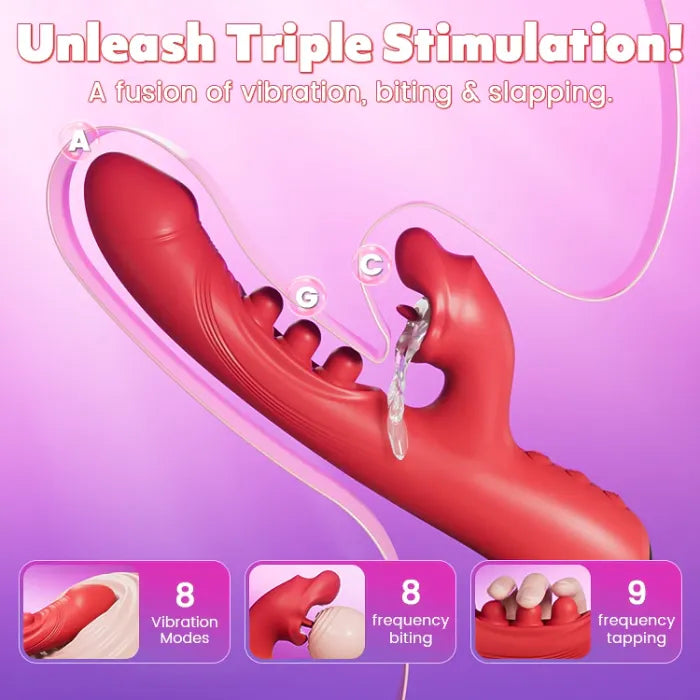 Superbuyg™SATISFY 3-in-1 Kissing and Triple-Tap Vibrator – Clit & G-Spot Pleasure