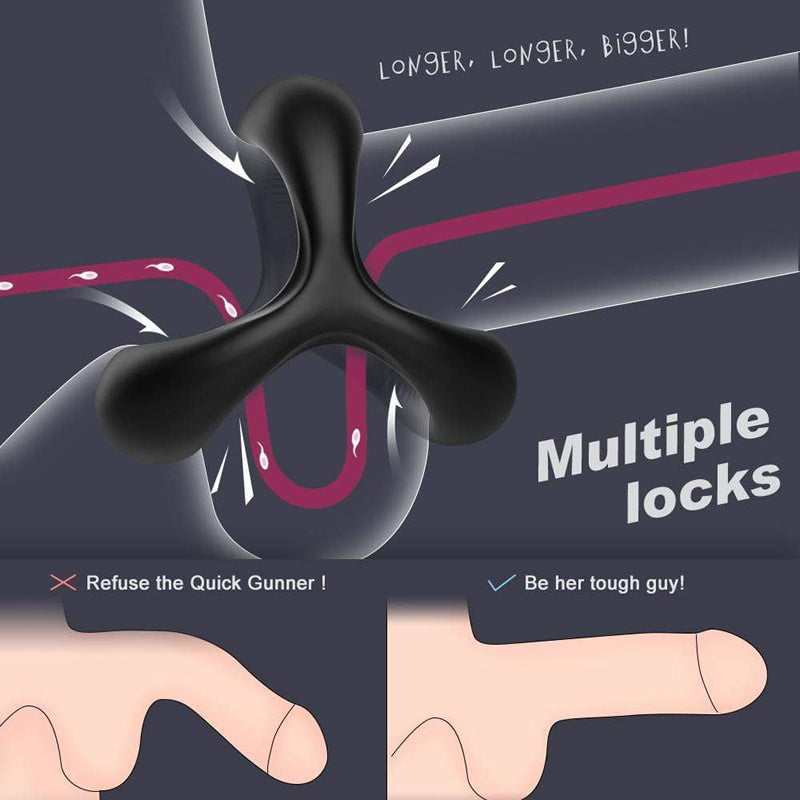 Triangle Silicone Cock Ring For Men Erection