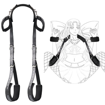 Adjustable Wrist Thigh Restraint Ropes and Soft Tie Set, Portable SM Games Sex Toys for Couples Restraints Kit Unisex