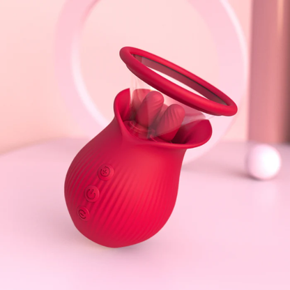 Tongue Magic: Interchangeable Clitoral & Nipple Sucker with 3-in-1 Pleasure Functions