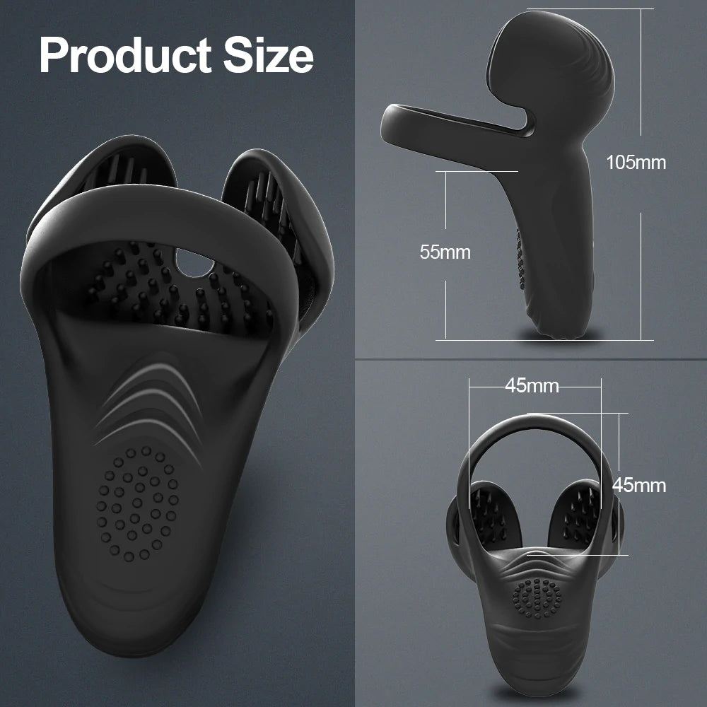Penis Ring with Prostate and Ball Vibrator for Stronger Erections