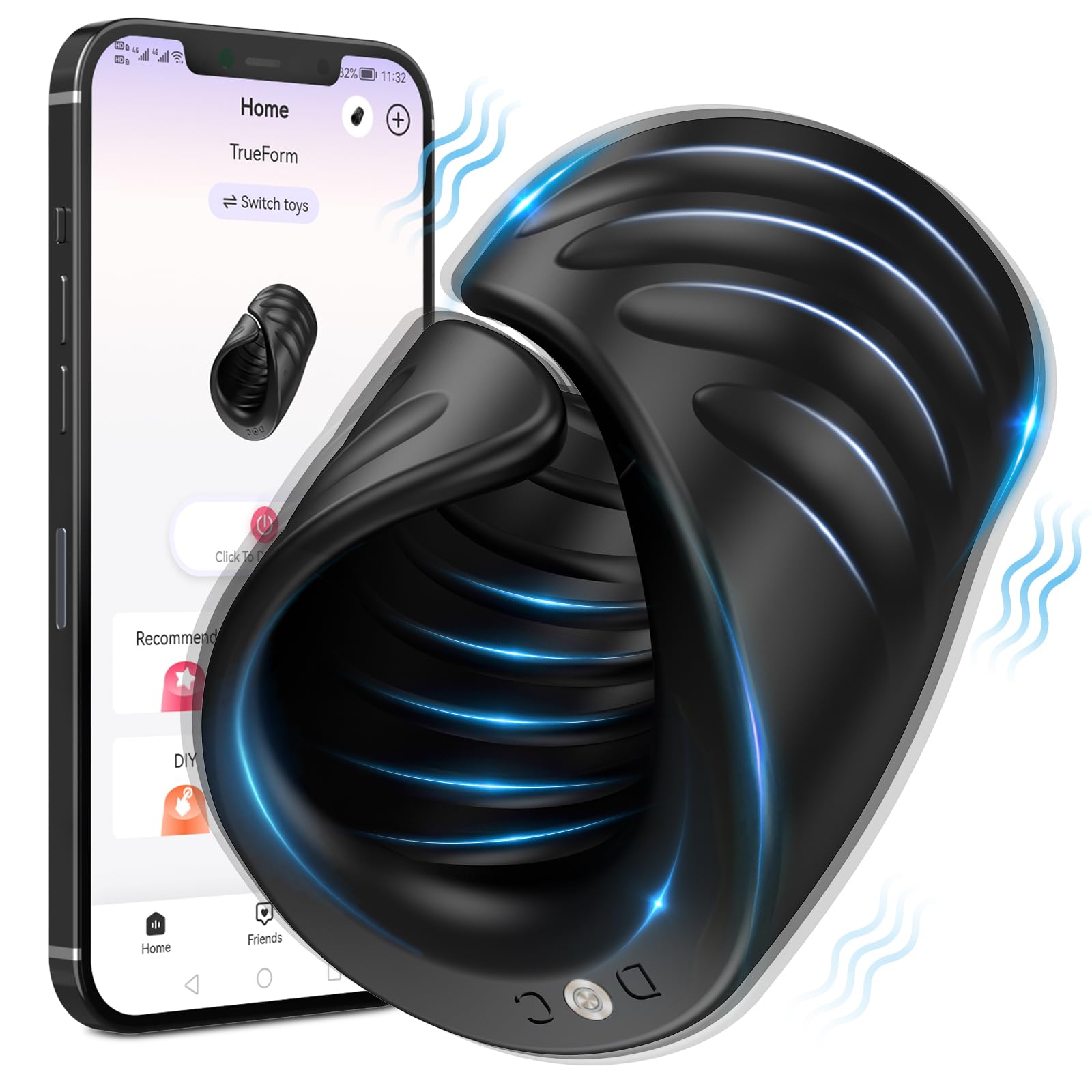 APP Control and 9 Vibration Modes Male Masturbator Penis Training Vibrator