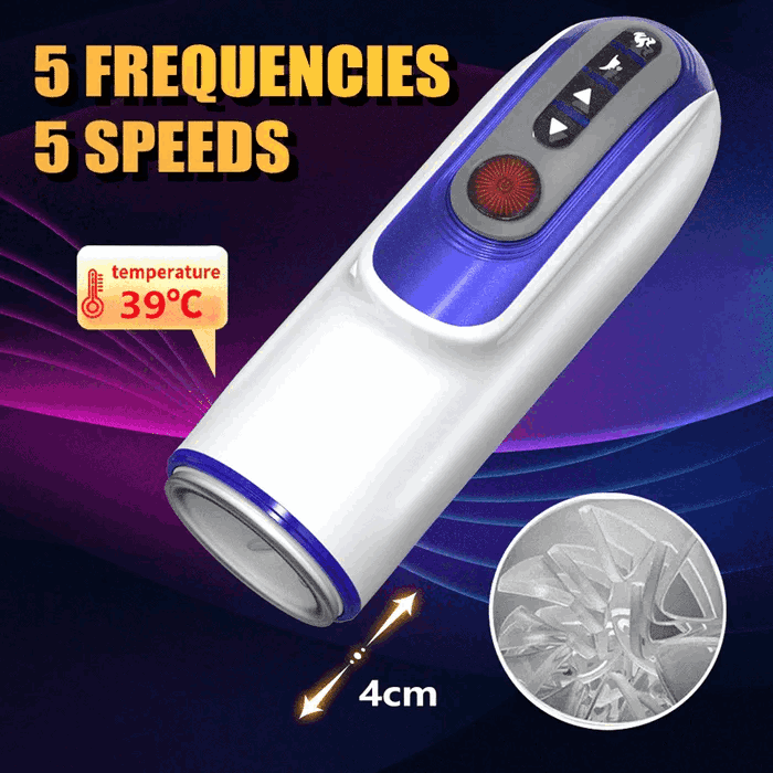 LETEN Automatic Telescopic Rotating Heating Male Masturbator