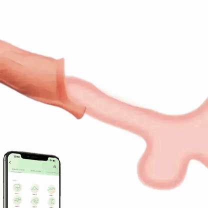 APP Controlled 9 Vibrating Penis Extender Sleeve With Cock Ring