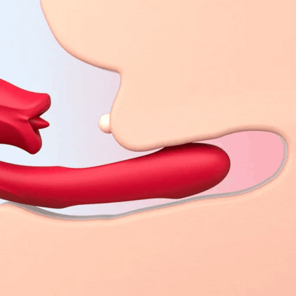 G Spot Flapping Vibrator with Kissing Function & Vibrating Tongue